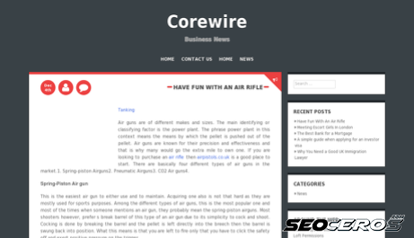 corewire.co.uk desktop previzualizare