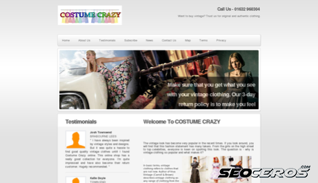 costumecrazy.co.uk desktop Vista previa
