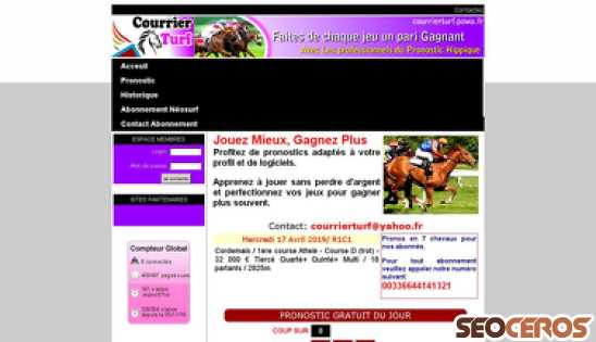 courrierturf.powa.fr desktop Vista previa