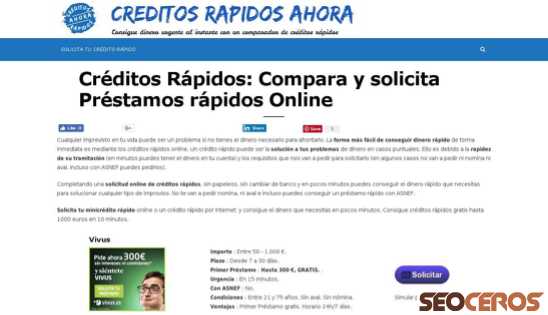 creditosrapidosahora.com desktop náhľad obrázku