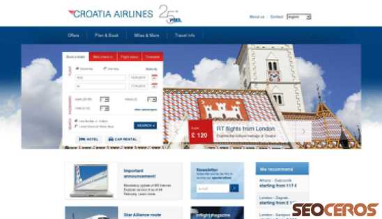 croatiaairlines.com desktop náhled obrázku