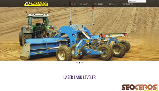 crosfield.co/laser-land-leveler desktop obraz podglądowy