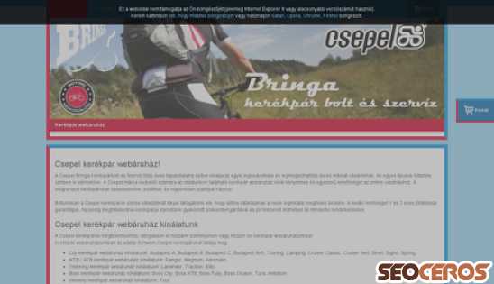 csepel-kerekpar-webaruhaz.hu desktop előnézeti kép