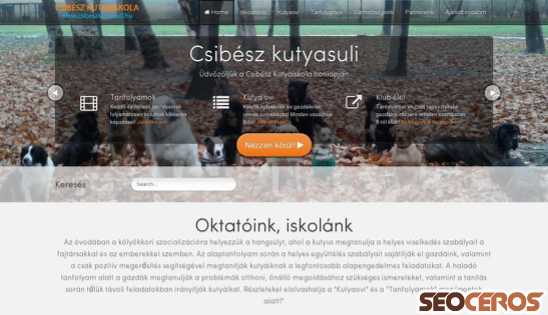 csibeszkutyasuli.hu desktop förhandsvisning