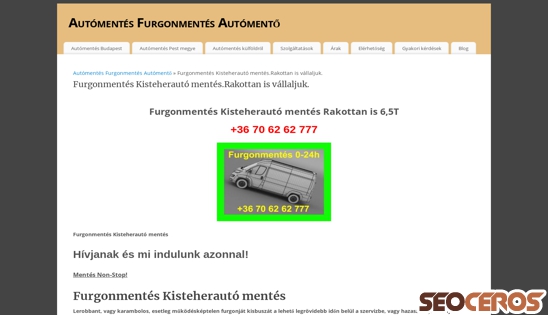 csupiautomentes.hu/furgonmentes-kisteherauto-mentes desktop náhled obrázku