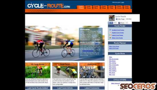 cycle-route.com desktop Vorschau