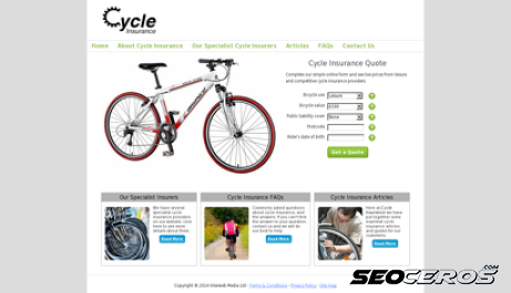 cycleinsurance.co.uk desktop förhandsvisning