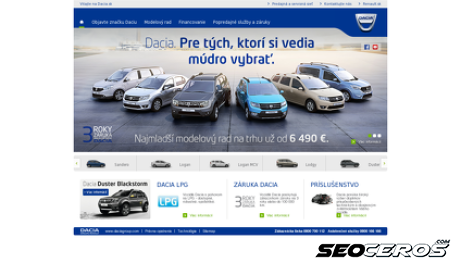 dacia.sk desktop előnézeti kép