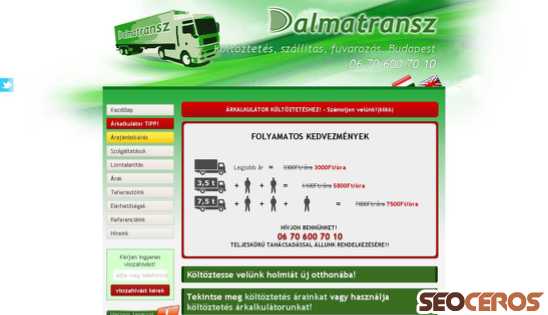 dalmatransz.hu desktop náhľad obrázku
