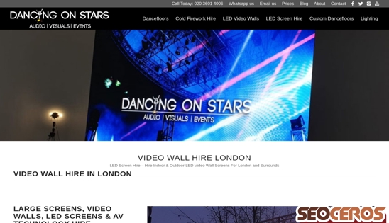 dancingonstars.co.uk/video-wall-hire-london desktop obraz podglądowy