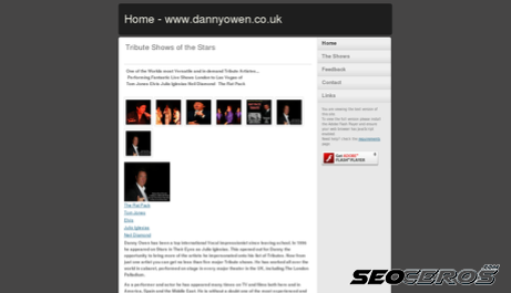 dannyowen.co.uk desktop náhľad obrázku