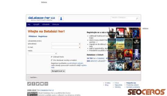 databaze-her.cz desktop előnézeti kép