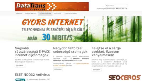 datatrans.hu desktop náhled obrázku