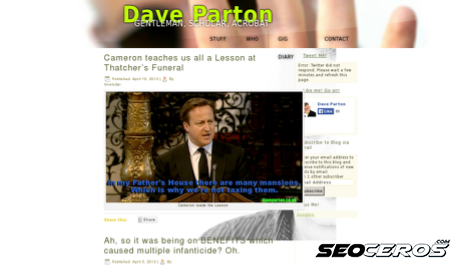daveparton.co.uk desktop preview
