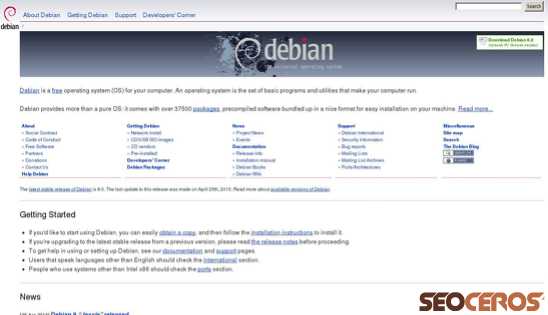 debian.org desktop preview