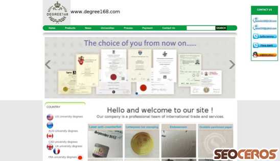 degree168.com desktop náhľad obrázku