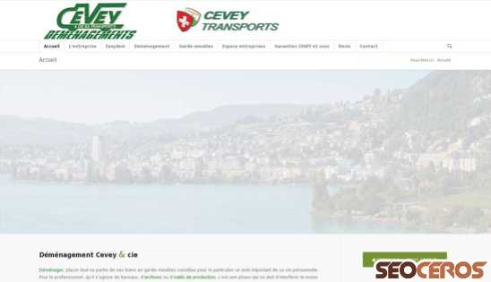 demenagement-cevey.ch desktop preview