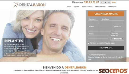 dentalbaron.com desktop förhandsvisning