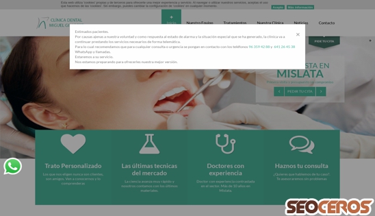 dentistamislata.es desktop náhled obrázku
