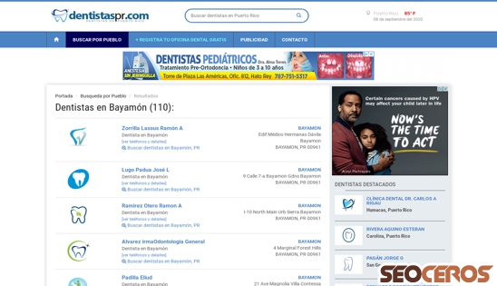 dentistaspr.com/pueblo/bayamon desktop vista previa