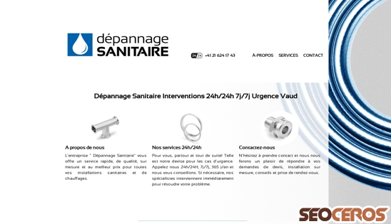 depannage-sanitaire.com desktop Vista previa