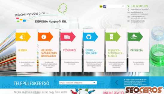 deponia.hu desktop előnézeti kép
