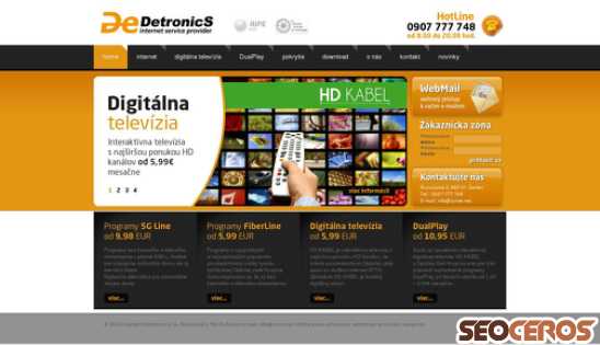detronics.sk desktop Vorschau