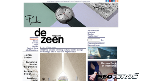 dezeen.com desktop előnézeti kép