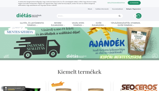 dietas-termekek-webshop.hu desktop náhľad obrázku