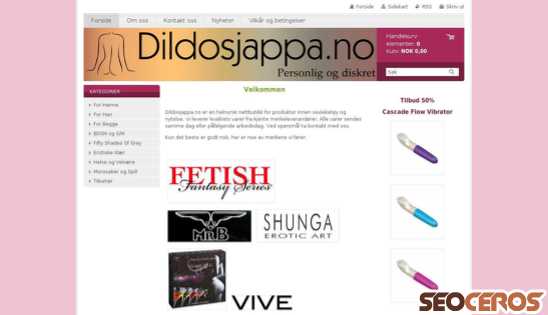 dildosjappa.no desktop náhľad obrázku