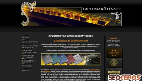 diplomakoteszet.hu desktop előnézeti kép