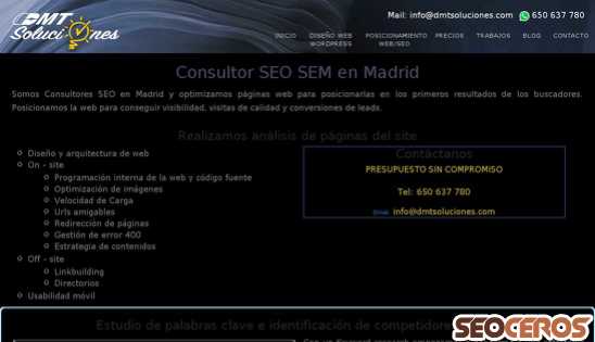 dmtsoluciones.com/consultor-seo-en-madrid.html desktop obraz podglądowy
