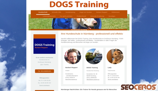 dogs-training.eu desktop previzualizare