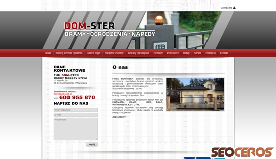 dom-ster.pl desktop előnézeti kép