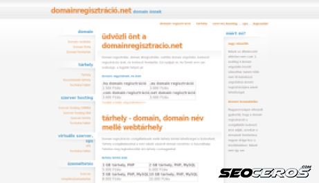 domainregisztracio.net desktop Vorschau