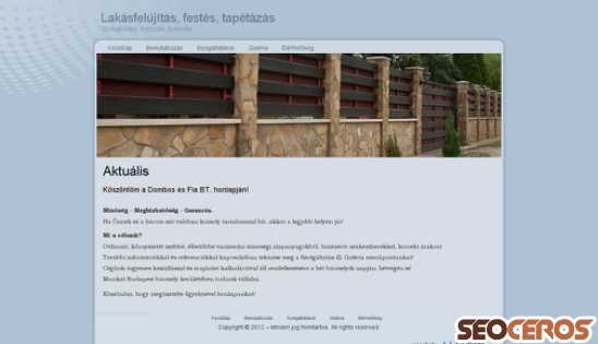dombosesfia.hu desktop előnézeti kép