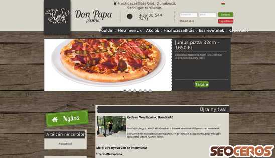 donpapa.hu desktop náhled obrázku