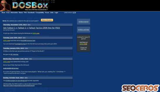 dosbox.com desktop 미리보기