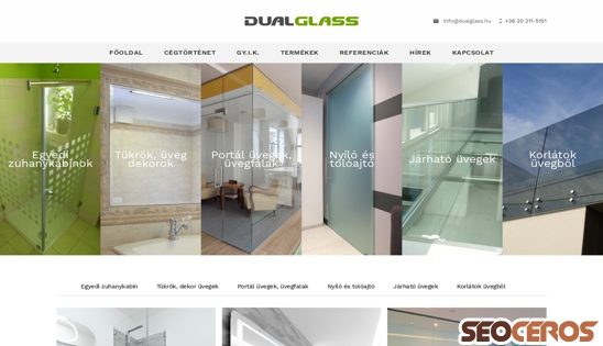 dualglass.hu desktop prikaz slike