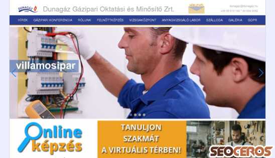 dunagaz.hu desktop náhľad obrázku
