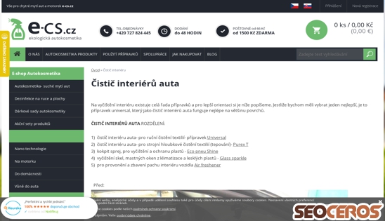 e-cs.cz/cistic-interieru-auta desktop náhled obrázku