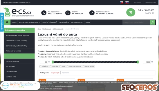 e-cs.cz/luxusni-vune-do-auta desktop náhled obrázku