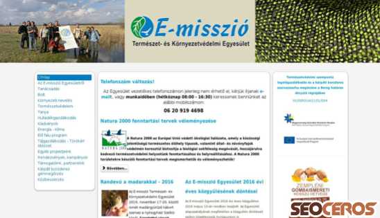 e-misszio.hu desktop előnézeti kép