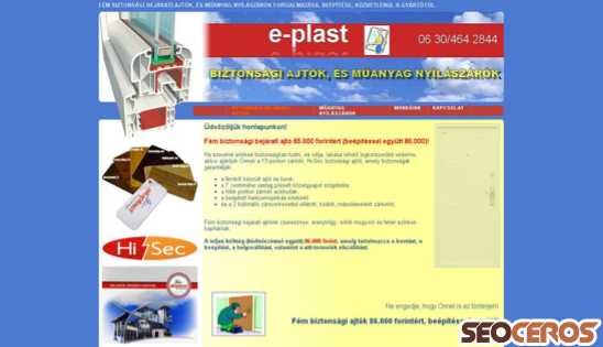 e-plast.hu desktop náhľad obrázku