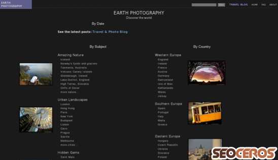 earth-photography.com desktop Vista previa