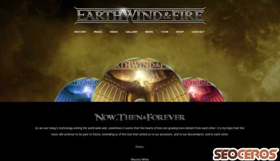 earthwindandfire.com desktop előnézeti kép