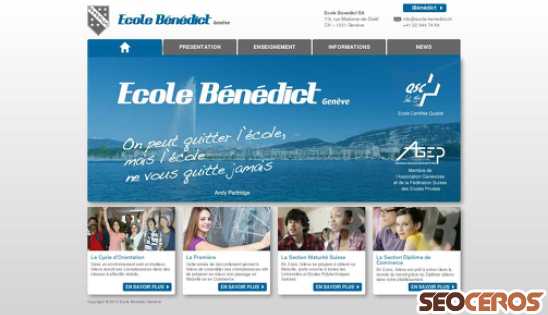 ecole-benedict.ch desktop förhandsvisning