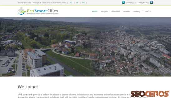 ecosmartcities.eu desktop förhandsvisning
