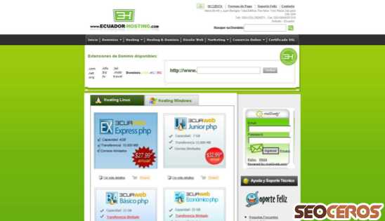 ecuador-hosting.com desktop náhľad obrázku