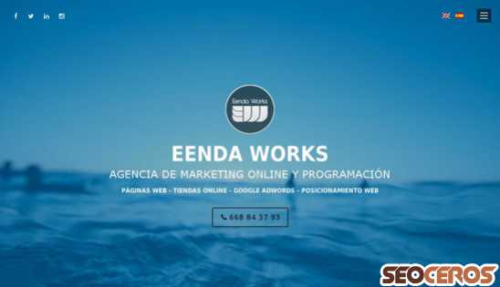 eenda-works.com desktop vista previa